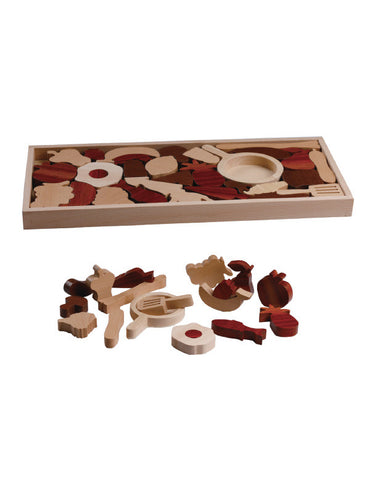 TC5005 | Fruit Set Puzzle (Red Wood Puzzle Series)